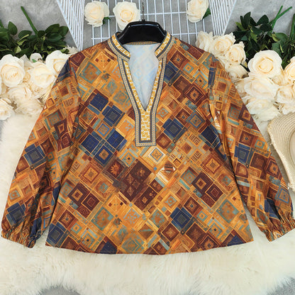 Pull jaune imprimé – Élégance lumineuse pour le quotidien